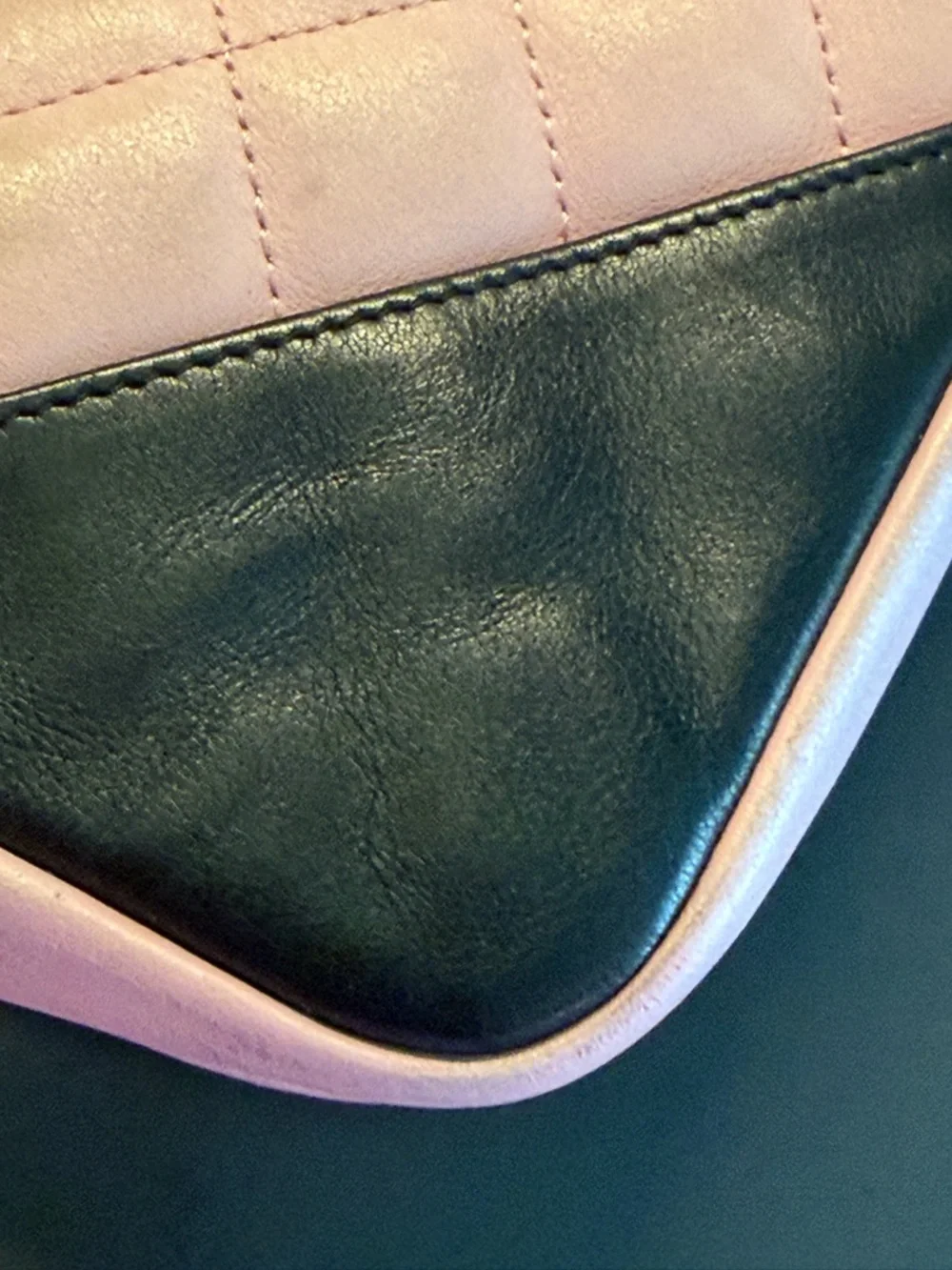 Authentic Chanel Cambon Crossbody Pink Black quilted CC Lambskin SALE!!